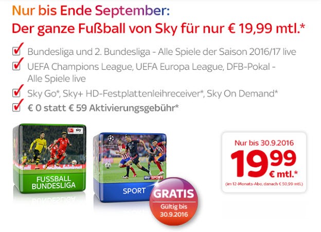 Sky Neukundenangebot Sky Neukundenangebot