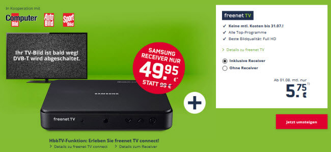 TV DVBT2 Angebot DVBT2 4 Monate gratis › MobilfunkTalk.de