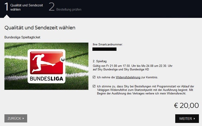 Sky Bundesliga Tagesticket Sky Bundesliga Tagesticket