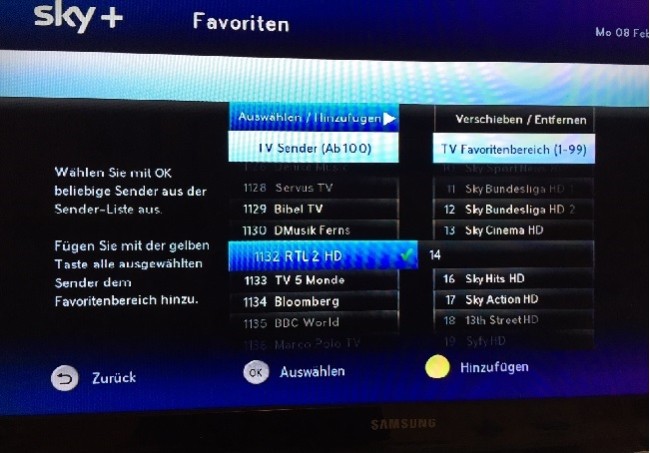 Sky Senderliste Sat Sky Senderliste Sat